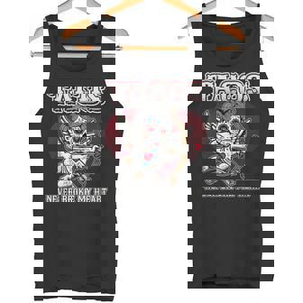 Taco Lovers バレンタインデー シュガースカル キューピッド メキシカンアート タンクトップ - Kawaiitshirt