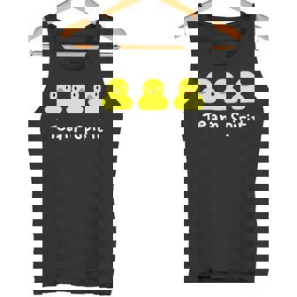 Teampirit Three イエローラバーダックグラフィックプリント タンクトップ - Kawaiitshirt