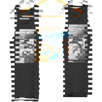 Tralalelo Tralala 面白いサメ イタリアのブレイン ミーム グラフィック タンクトップ - Kawaiitshirt