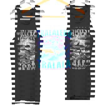 Tralalero Tralala Bootleg Brain Red Meme With Italian Shark S Tank Top - Seseable