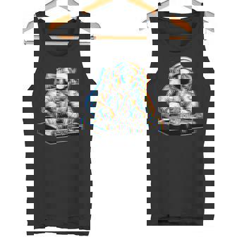 Trippy Astronaute Dj Rave Festival Illusion Optique Musique Débardeur e - Cadeauxyz