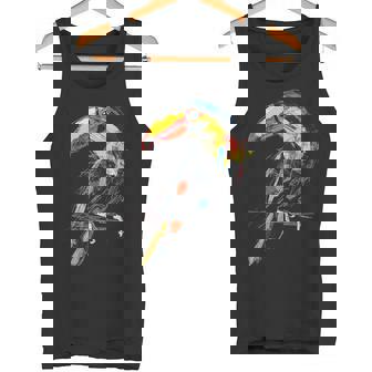 Tucán Dibujo Pájaro Arte Animal Colorido Gráfico Tucán Camiseta sin mangas - Regaloses