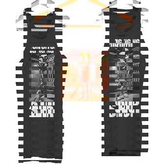 Tung Tung Tungahur-イタリアのブレインロットミーム タンクトップ - Kawaiitshirt