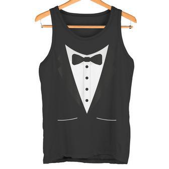 Tuxedo Costume Idea With Bow Tie Tank Top - Seseable
