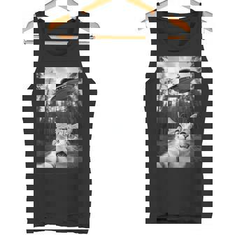 Ufoエイリアンと面白い猫の自撮り。 タンクトップ - Kawaiitshirt