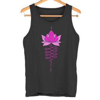 Unalome Tatuaje En Espiral Diseño De Flor De Loto Meditación Yoga Zen Camiseta sin mangas - Regaloses