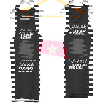 Vintage Marruecos No Necesito Terapia Necesito Ir A Marruecos Camiseta sin mangas - Regaloses