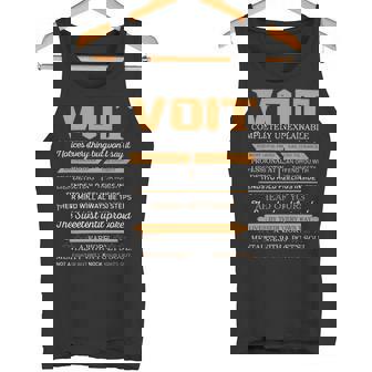 Voit Completely Unexplainable Notices Everything But Won’T Say It Name Tank Top - Seseable