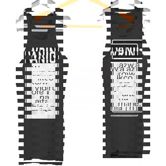 Warning 警告！【Anata Hima Jin】【英語 文字】ローマ字 メッセージ 面白い デザイン タンクトップ - Kawaiitshirt