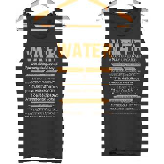 Water Completely Unexplainable Notices Everything But Won’T Say It Name Tank Top - Seseable