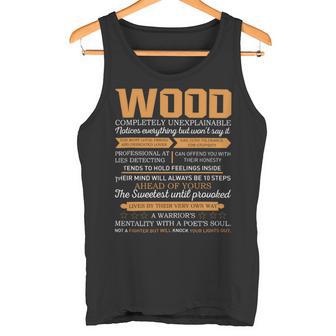 Wood Completely Unexplainable Notices Everything But Won’T Say It Name Tank Top - Seseable