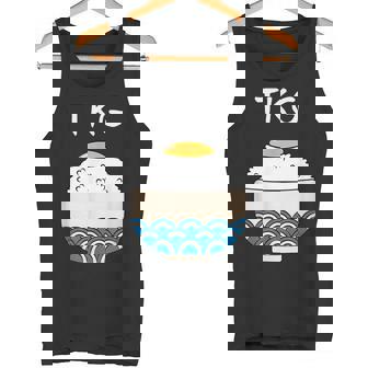 【Tkg】たまごかけごはん 卵 白飯 米 ご飯 おもしろ 可愛い 面白い ユーモア ギャグ ネタ ウケ狙い 笑える 変な タンクトップ - Kawaiitshirt