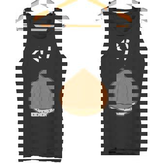 【くり】栗 可愛い おもしろ 面白い 秋 旬 食べ物 ネタ ウケ狙い かわいい 食品 ユニーク ウケる 和菓子 カワイイ タンクトップ - Kawaiitshirt