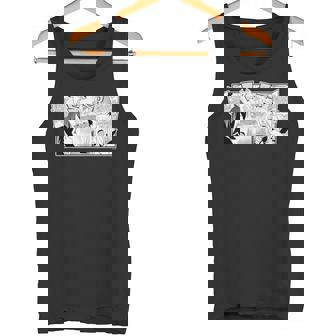 【白上フブキ】『ヤマト神想怪異譚』漫画コマtシャツ（本人セレクト 英語）黒 タンクトップ - Kawaiitshirt