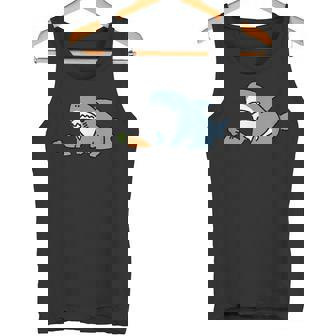 うシャぎ サメウサギ おもしろ 変な タンクトップ - Kawaiitshirt