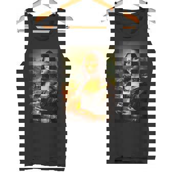 おもしろビールモナリザ絵画アートママパパ。 タンクトップ - Kawaiitshirt