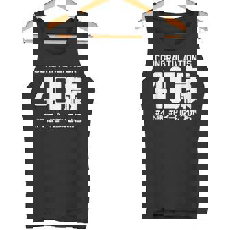 お誕生日 記念 四十歳 四十路 アラフォー 誕生日おめでとう ピークはこれから ハッシュタグ 不惑 おもしろ 誕生日 タンクトップ - Kawaiitshirt