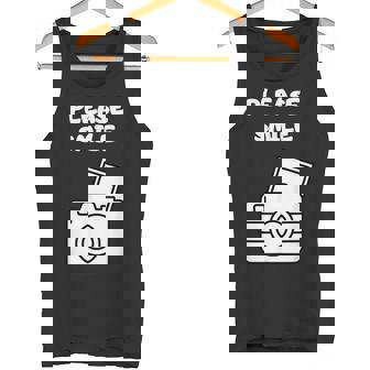 お願い スマイル アート オブ 写真 カメラマン カメラマン タンクトップ - Kawaiitshirt