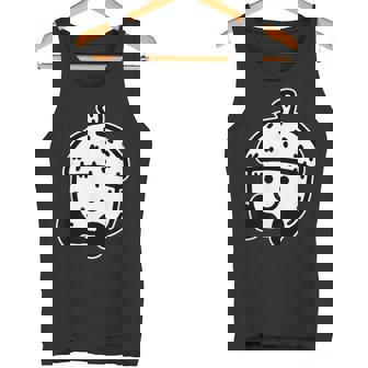 かわいい どんぐり 笑顔 ハッピー どんぐり ブラックワーク ミニマリスト タンクトップ - Kawaiitshirt