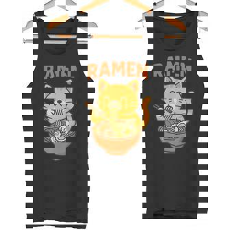 かわいい ラーメン 猫 和麺 タンクトップ - Kawaiitshirt