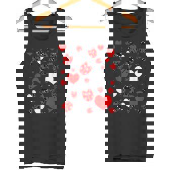 かわいいてんとう虫とハートのてんとう虫柄 タンクトップ - Kawaiitshirt