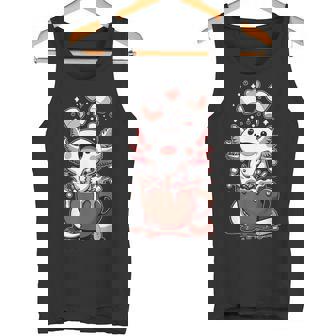 かわいいウーパールートル ホット チョコレート マシュマロ チョコレート ウーパールーパー タンクトップ - Kawaiitshirt