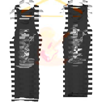 かわいいカワウソがギターを弾くコスチューム。 タンクトップ - Kawaiitshirt