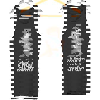 かわいいカワウソと魚と面白い言い方おかしいカワウソ タンクトップ - Kawaiitshirt