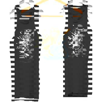 かわいいカワウソの顔のコスチューム エレキギター付き 音楽ファン向け タンクトップ - Kawaiitshirt