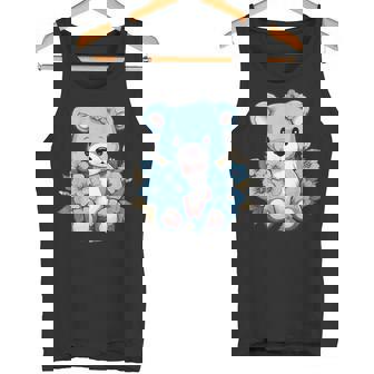 かわいいテディベアと花と一緒に I テディベア タンクトップ - Kawaiitshirt