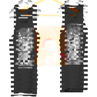 かわいい子犬の動物のクリスマス–サモエド犬のグラフィック タンクトップ - Kawaiitshirt