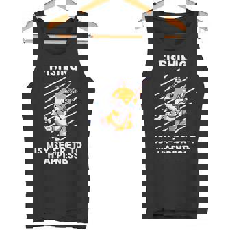 かわいい柴犬 釣りは幸せの秘密 柴犬 タンクトップ - Kawaiitshirt