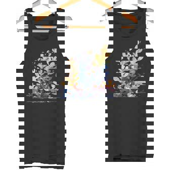 かわいい水彩 ウミウシの昆布の葉 羊 海洋の葉 ナメクジ タンクトップ - Kawaiitshirt