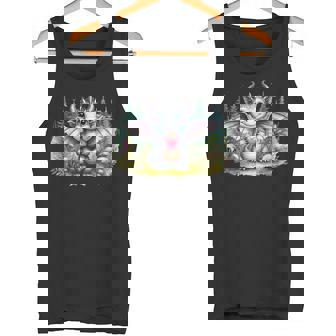 かわいい赤ちゃんドラゴンハート森林ファンタジー水彩ar タンクトップ - Kawaiitshirt