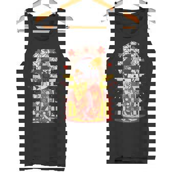 こけし 人形 シャツ 和装 赤 日本運 福 タンクトップ - Kawaiitshirt