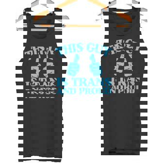 この男はトランスジェンダーで誇り高きトランスジェンダープライド二本指 タンクトップ - Kawaiitshirt