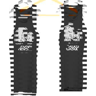 ぞうさん 親子【Paoon】象 赤ちゃん 家族 ファミリー【どうぶつフレンズ】かわいい 動物 キャラクター イラスト タンクトップ - Kawaiitshirt
