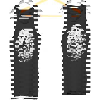 たこ焼き パンダ 水墨画 日本食 大阪 おもしろ 和風 動物 タンクトップ - Kawaiitshirt