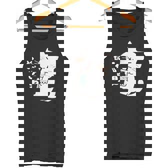 たぴ男ネコ – タピオカを飲む猫キャラデザインキッズから大人まで タンクトップ - Kawaiitshirt