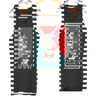 はい、私たちは面白い猫を社長として猫好きの猫好きの猫ルール面白い タンクトップ - Kawaiitshirt