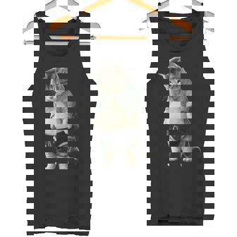 ぽっちゃり猫 お腹が大きい猫 ユーモア Fat Cat タンクトップ - Kawaiitshirt