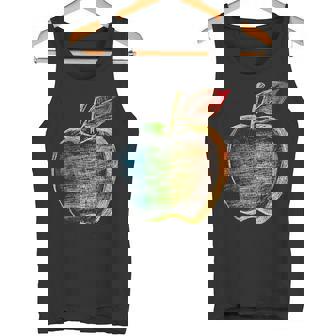 りんご フルーツ ドローイング アート カラフル モチーフ アップル タンクトップ - Kawaiitshirt