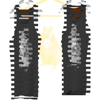 アイスクリームコーンを食べるカワイイクオッカ。 タンクトップ - Kawaiitshirt