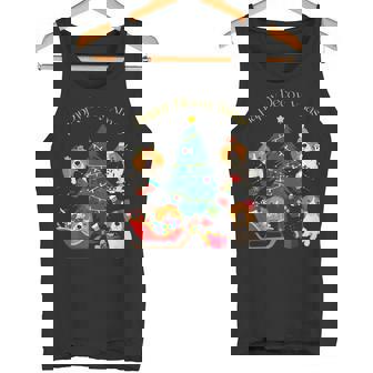 アグリー ハッピーデコピンクリスマス コーイケルホンディエ犬 ダッチデコイスパニエル犬 タンクトップ - Kawaiitshirt