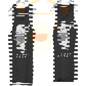 アザラシ 海豹 すいか スイカ大好き アザラシ かわいい イラスト アザラシ好き スイカ イラスト 手書き タンクトップ - Kawaiitshirt