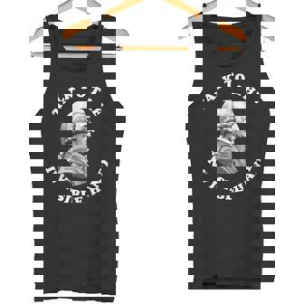 アダム・スミスが見えざる手経済学の教師と話す タンクトップ - Kawaiitshirt