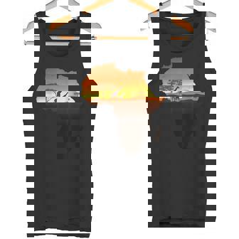 アフリカ キリン サバンナ サンライズ タンザニア ケニア アフリカ タンクトップ - Kawaiitshirt