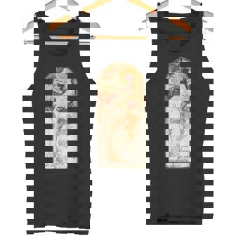 アルフォンス・マリア・ミュシャの季節 夏 タンクトップ - Kawaiitshirt