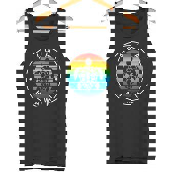 アロハ ハワイ ハワイアン ウミガメ ビーチ オーシャン レインボー ホヌ タンクトップ - Kawaiitshirt