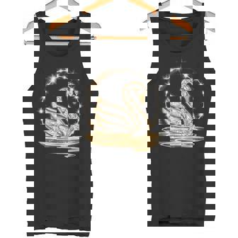 アート プリント モチーフとしての美しい白鳥、ギフトのアイデア タンクトップ - Kawaiitshirt